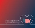 National American Heart Month observed in February Royalty Free Stock Photo