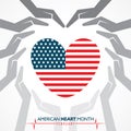 National American Heart Month observed in February Royalty Free Stock Photo