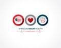 National American Heart Month observed in February Royalty Free Stock Photo