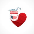 National American Heart Month observed in February Royalty Free Stock Photo