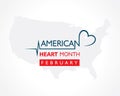 National American Heart Month observed in February Royalty Free Stock Photo