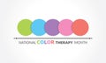 Vector illustration of National Color Therapy Month observed in March