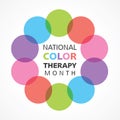 Vector illustration of National Color Therapy Month observed in March