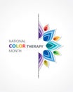 Vector illustration of National Color Therapy Month observed in March