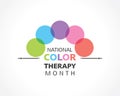 Vector illustration of National Color Therapy Month observed in March