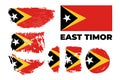 Vector illustration of the national flag of East Timor with the right colors