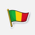 Sticker national flag of Mali