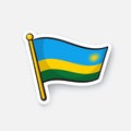 Sticker national flag of Rwanda
