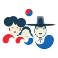 Vector illustration for The National Liberation Day of Korea, also called Gwangbokjeol.