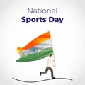 Vector illustration for National Sports Day