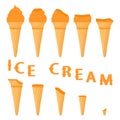 Vector illustration for natural ice cream Royalty Free Stock Photo