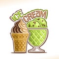 Vector illustration of natural Ice Cream Royalty Free Stock Photo