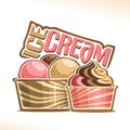 Vector illustration of natural Ice Cream Royalty Free Stock Photo