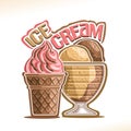 Vector illustration of natural Ice Cream