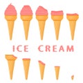 Vector illustration for natural ice cream Royalty Free Stock Photo