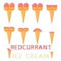 Vector illustration for natural ice cream Royalty Free Stock Photo