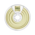 Vector illustration of natural white and yellow abs filament for 3D printing wounded on the spool with a name ABS. Royalty Free Stock Photo