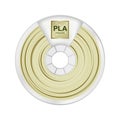 Ector illustration of natural white and yellow pla filament for 3D printing wounded on the spool with a name PLA. Royalty Free Stock Photo