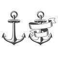 Vector illustration of Nautical anchors