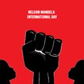 Vector illustration Nelson Mandela international day social and political concept