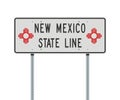 New Mexico state line road sign