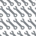 Vector illustration of a new wrench pattern. Endless metal wrench pattern.