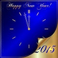 Vector illustration of 2015 new year greeting with