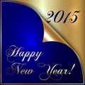 Vector illustration of 2015 new year greeting with