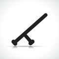 Vector nightstick icon black design