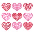 Lace Fretwork Hearts Set