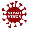 Vector illustration of Nipah virus of paramyxovirus type