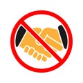 Vector illustration of No handshake