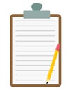 Vector illustration of a note paper with a board mat