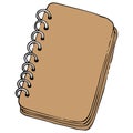 Notepad, sketchbook icon. Vector illustration of a notebook for drawing, sketchbook. Hand drawn sketchbook