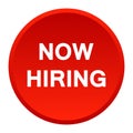 Now hiring button Royalty Free Stock Photo