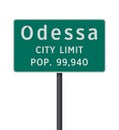 Odessa City Limit road sign