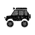 Vector illustration Off-Road vehicle Royalty Free Stock Photo