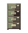 Vector illustration of office filing cabinet