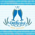 Vector illustration of Oktoberfest logo. Royalty Free Stock Photo