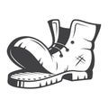 Vector illustration of old boot