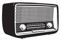 Vector illustration of an old radio receiver Royalty Free Stock Photo