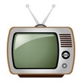 Vector Illustration Old Television TV set Royalty Free Stock Photo