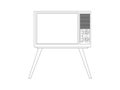 Vector illustration of an old tv isolated in white background Royalty Free Stock Photo