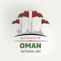 Vector Illustration of Oman National Day Celebration The Sultanate of Oman Happy National Day November 18th