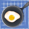 Vector Illustration Of An Omelet. Flat Scrambled Eggs Design . Vector