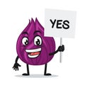 Vector illustration of onion mascot or character