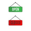 Vector illustration of Open and Closed signs