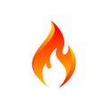 Vector Orange Flame Icon Royalty Free Stock Photo