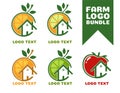 tomato orange Fruit home house juice logo simple concept design vector Royalty Free Stock Photo