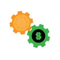 Vector illustration of orange and money good for icon Royalty Free Stock Photo